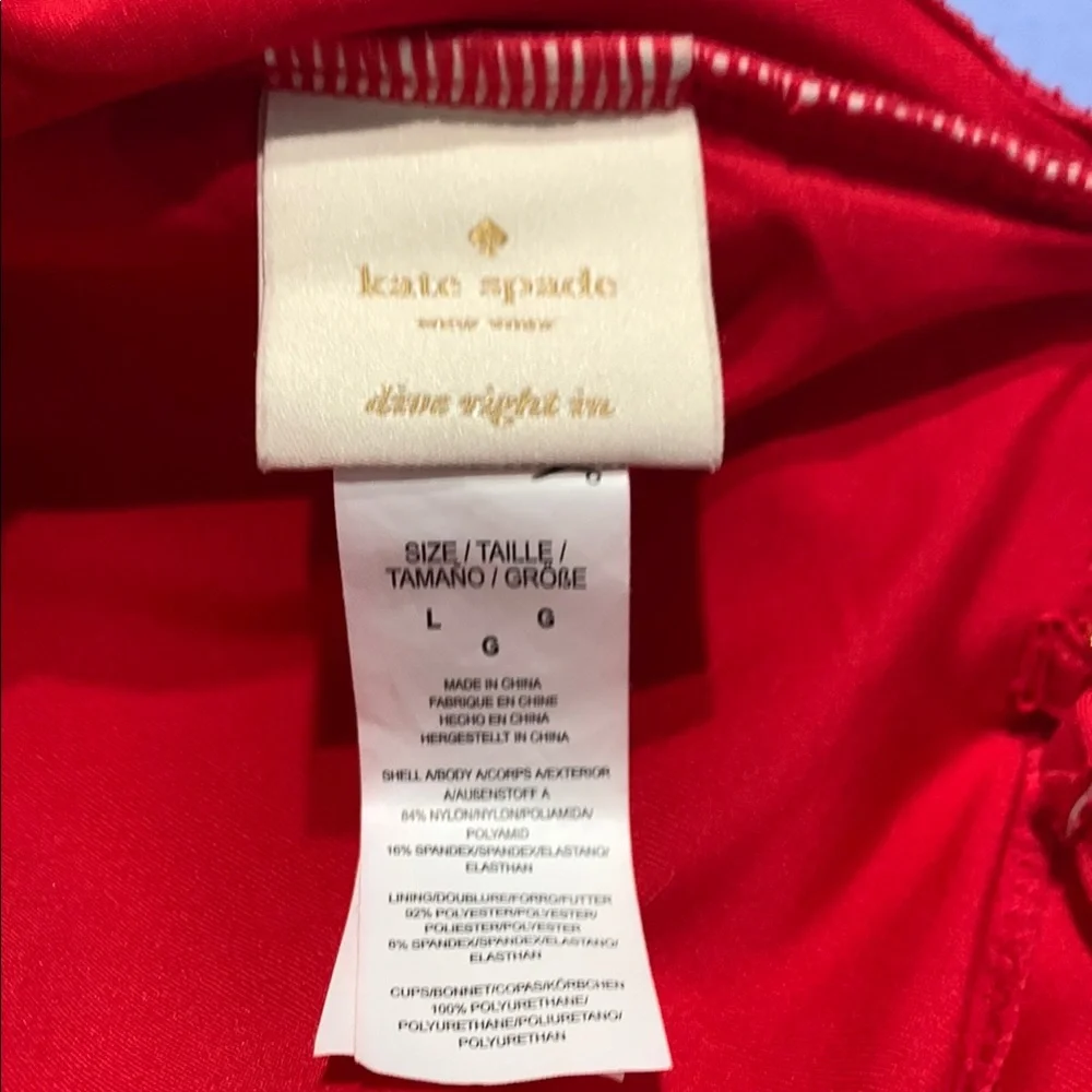 Kate Spade New York Women's Scalloped Cutout One Piece Swimsuit, Rosa Red, Large - Picture 3 of 7